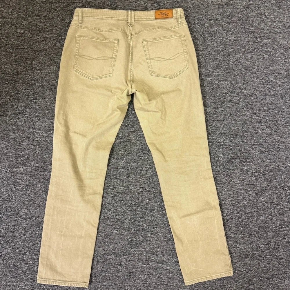Rodd & Gunn Straight Fit Relaxed Jeans Distressed Olive Grey Color Size 34
